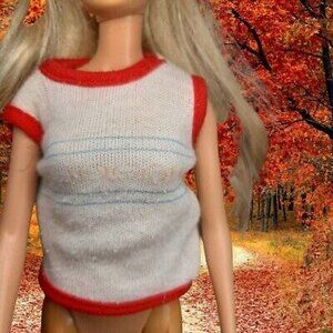 vtg 1970s SHILLMAN Mini Mod JOGGER shirt Barbie Clone Fashion Doll Top